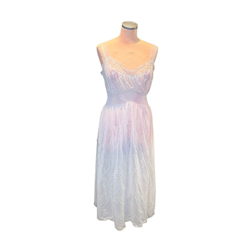 Elegant Sheer White Nightgown